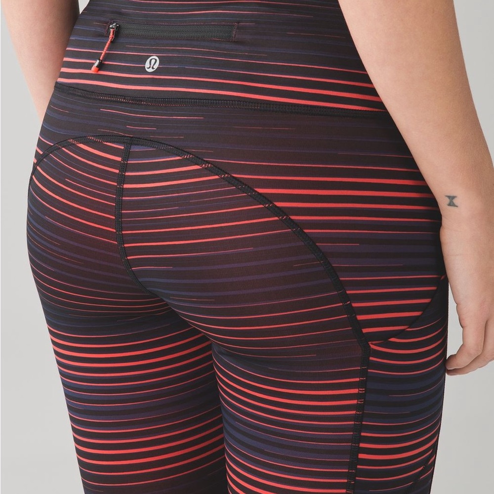 Lululemon Speed Tight IV Size 4 Twisted Dune Alarming Black